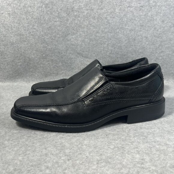 Ecco New Jersey Loafers Mens Size 7/7.5 Slip On Dress Shoes Black Leather 41 EU - Picture 2 of 16